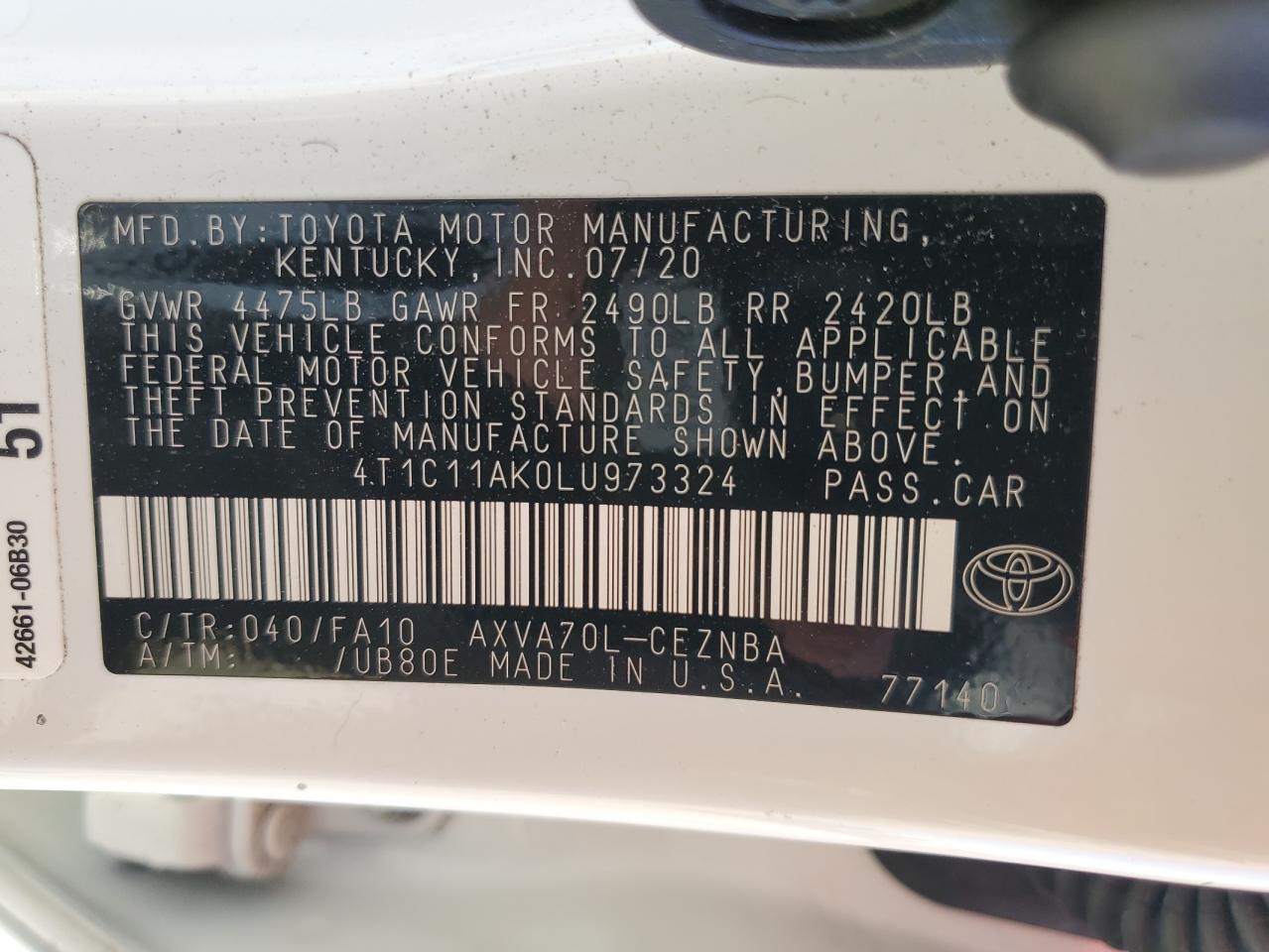 2020 Toyota Camry - Image 12