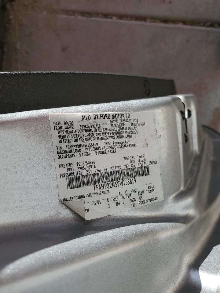 2009 Ford Focus Se VIN: 1FAHP32N59W155619 Lot: 46514525