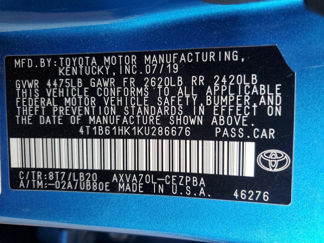 2019 Toyota Camry - Image 14