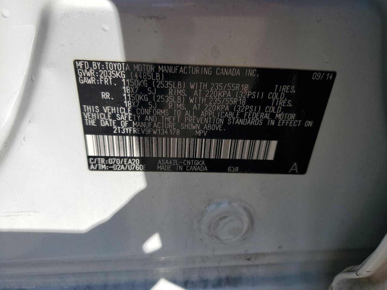 2015 Toyota RAV 4 - Image 12