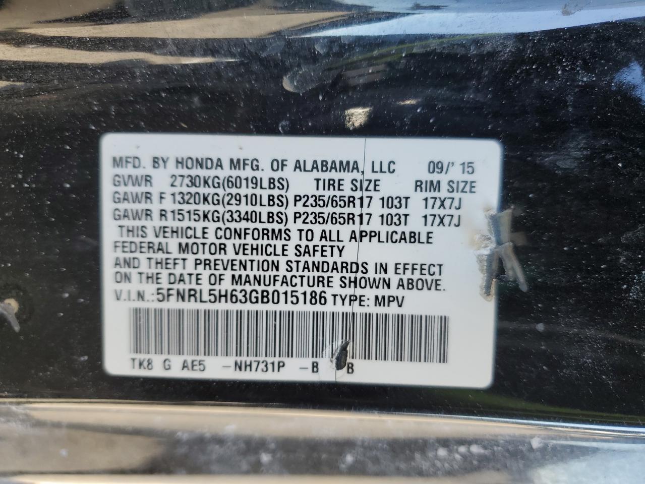 2016 Honda Odyssey - Image 13