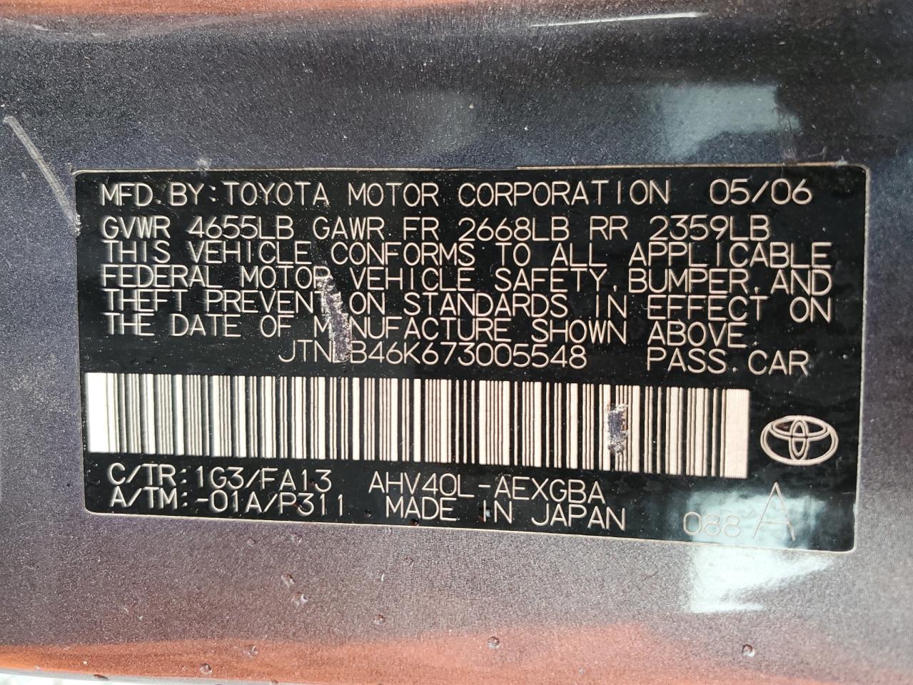 2007 Toyota Camry - Image 12