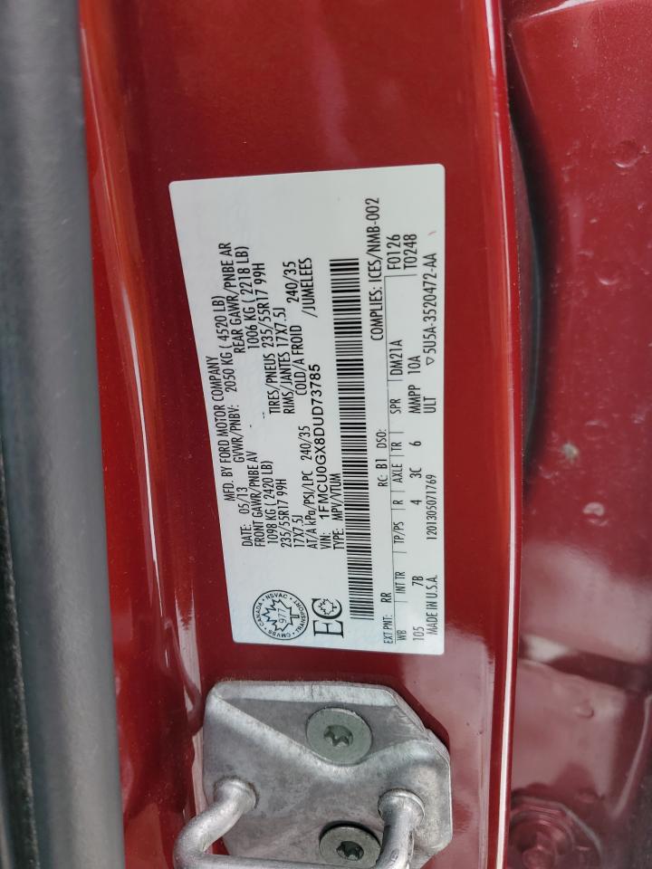 2013 Ford Escape Se VIN: 1FMCU0GX8DUD73785 Lot: 45724605
