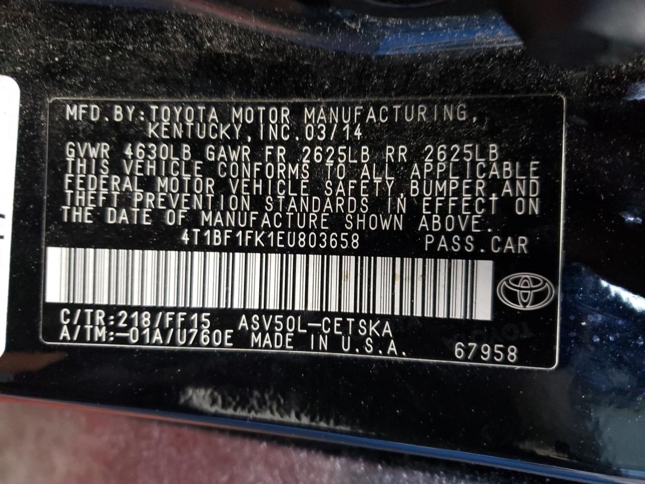 2014 Toyota Camry - Image 12