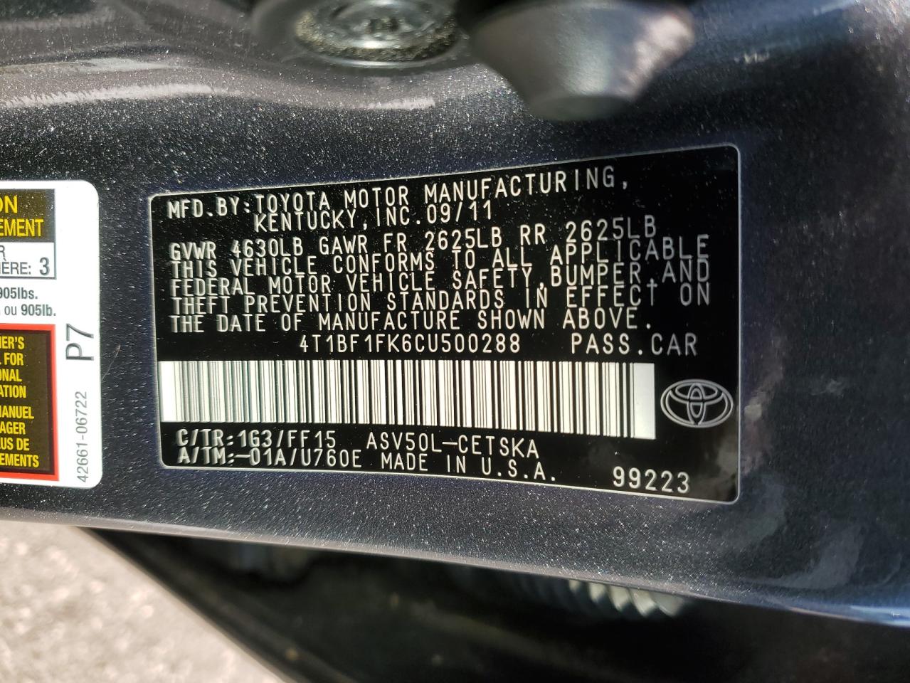 2012 Toyota Camry - Image 12