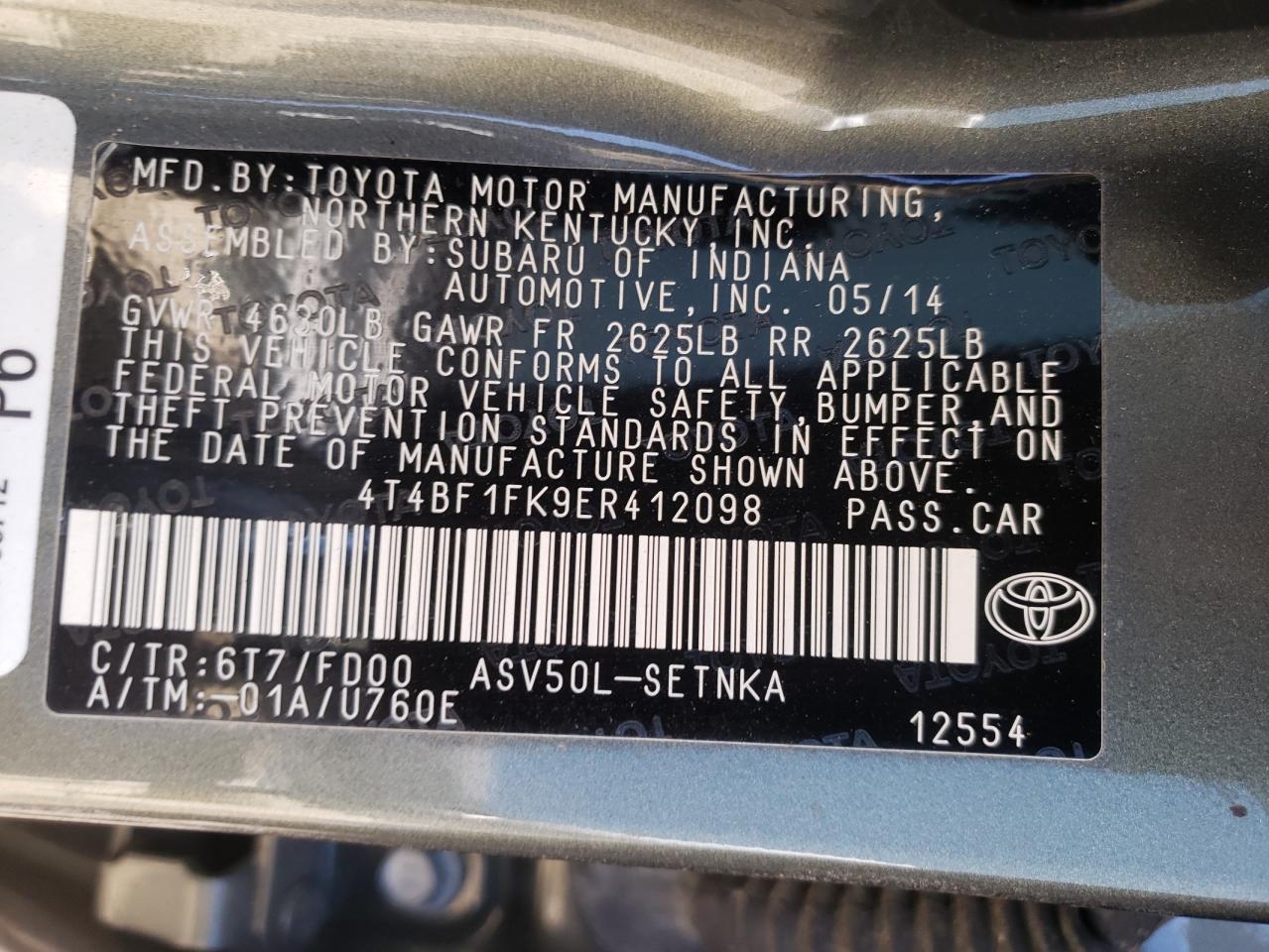 2014 Toyota Camry - Image 13