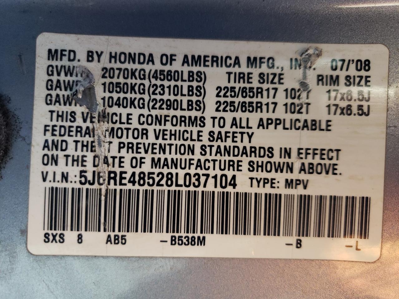 2008 Honda CR-V - Image 16