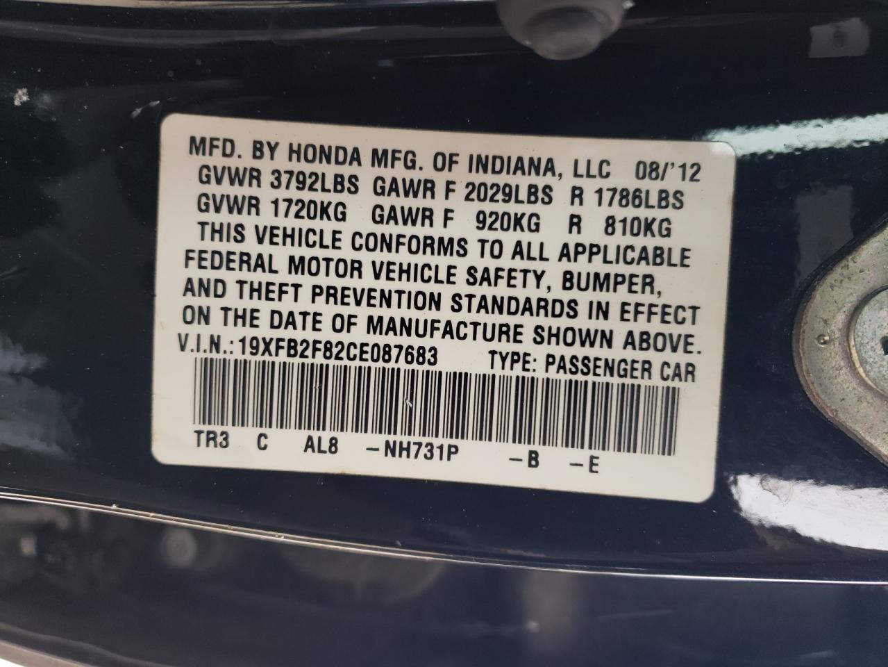 2012 Honda Civic - Image 15