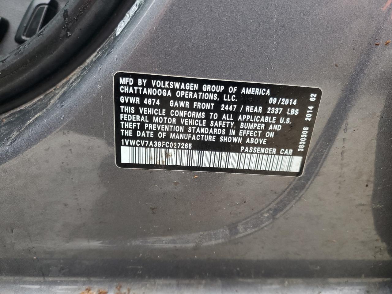 2015 Volkswagen Passat - Image 12