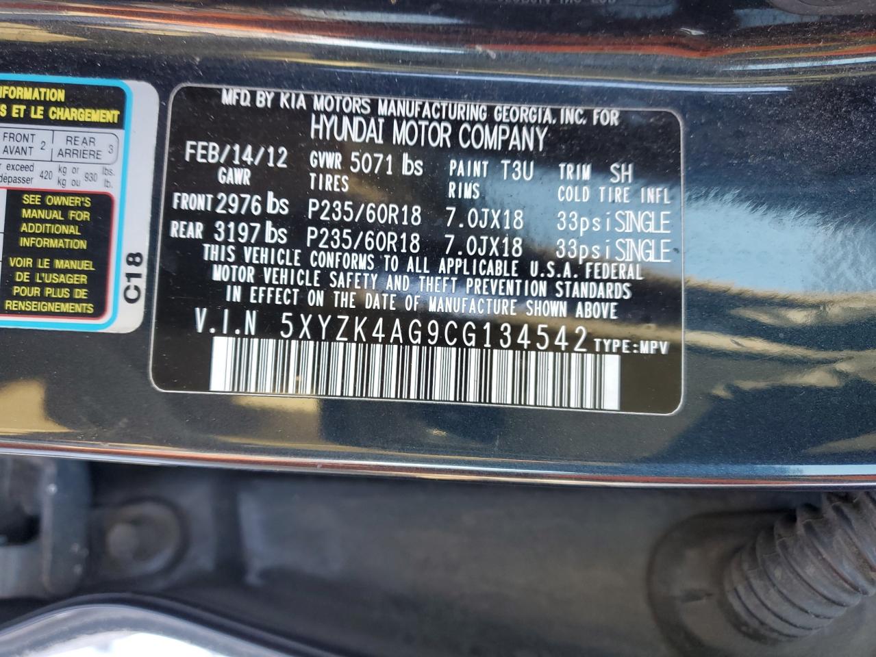 2012 Hyundai Santa Fe - Image 13