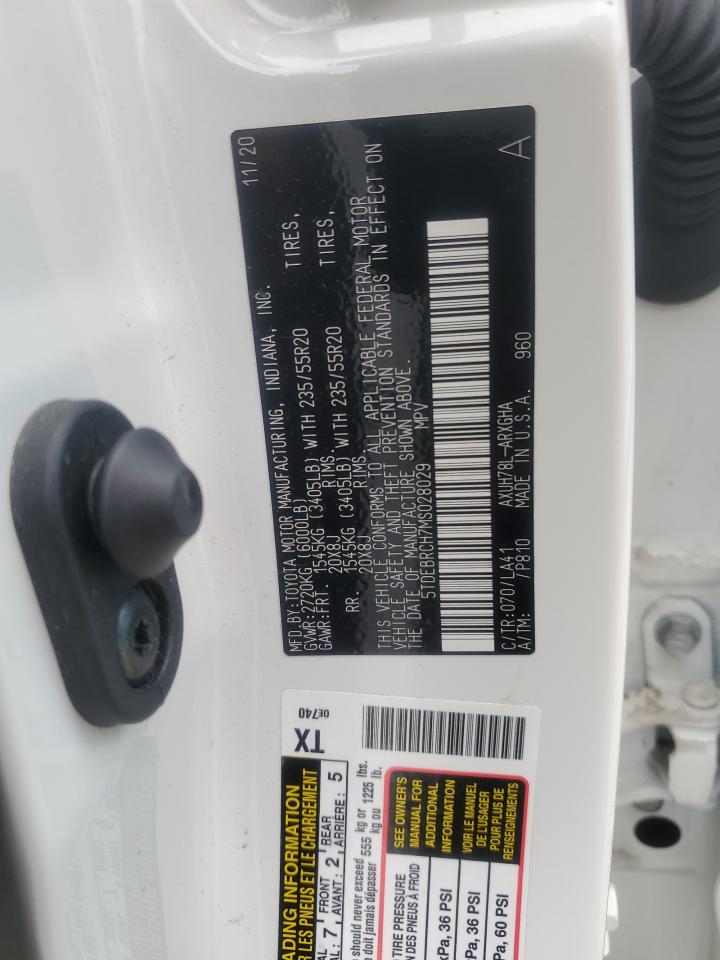 2021 Toyota Highlander Hybrid Platinum VIN: 5TDEBRCH7MS028029 Lot: 46925905
