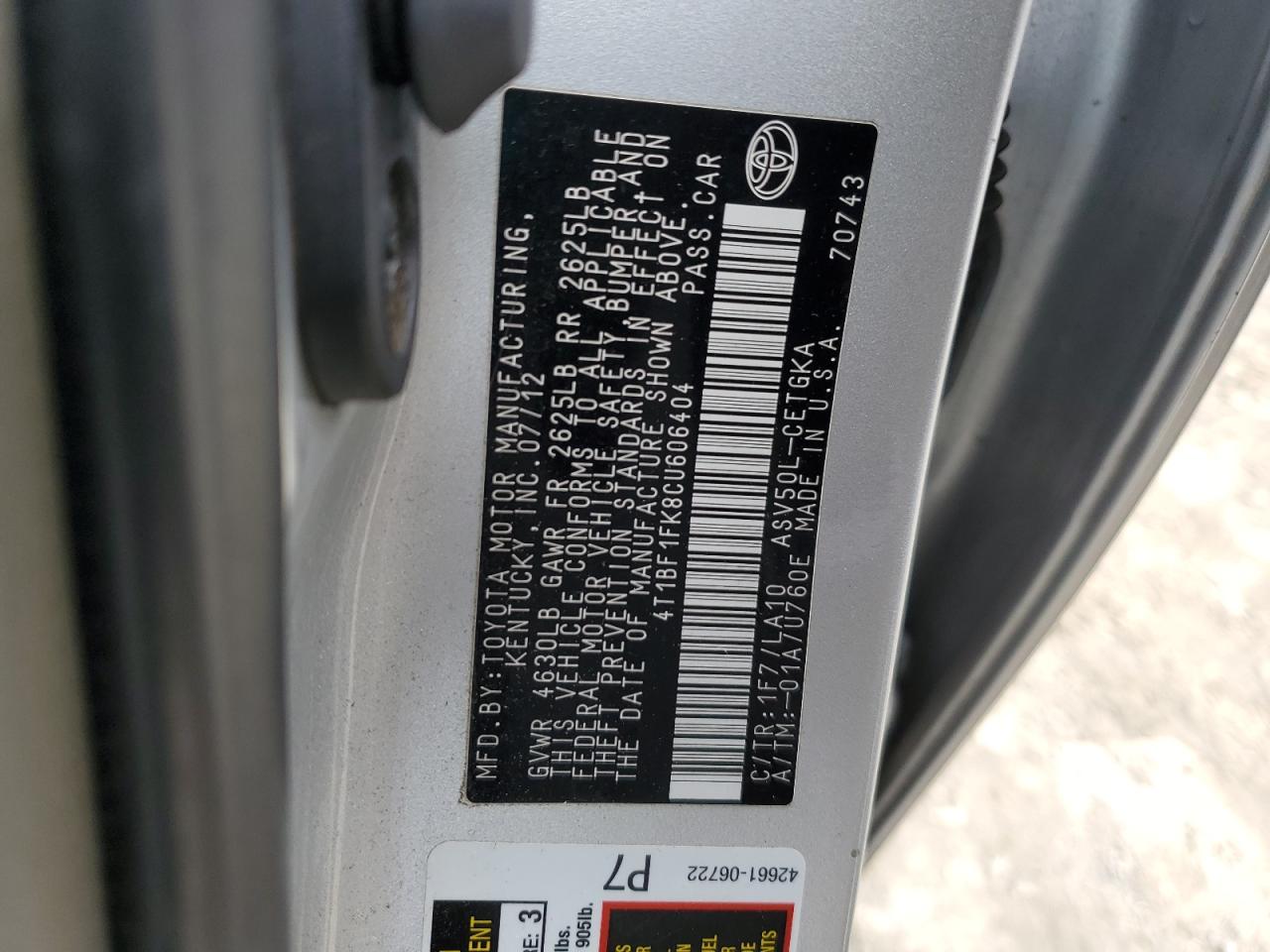 2012 Toyota Camry - Image 12