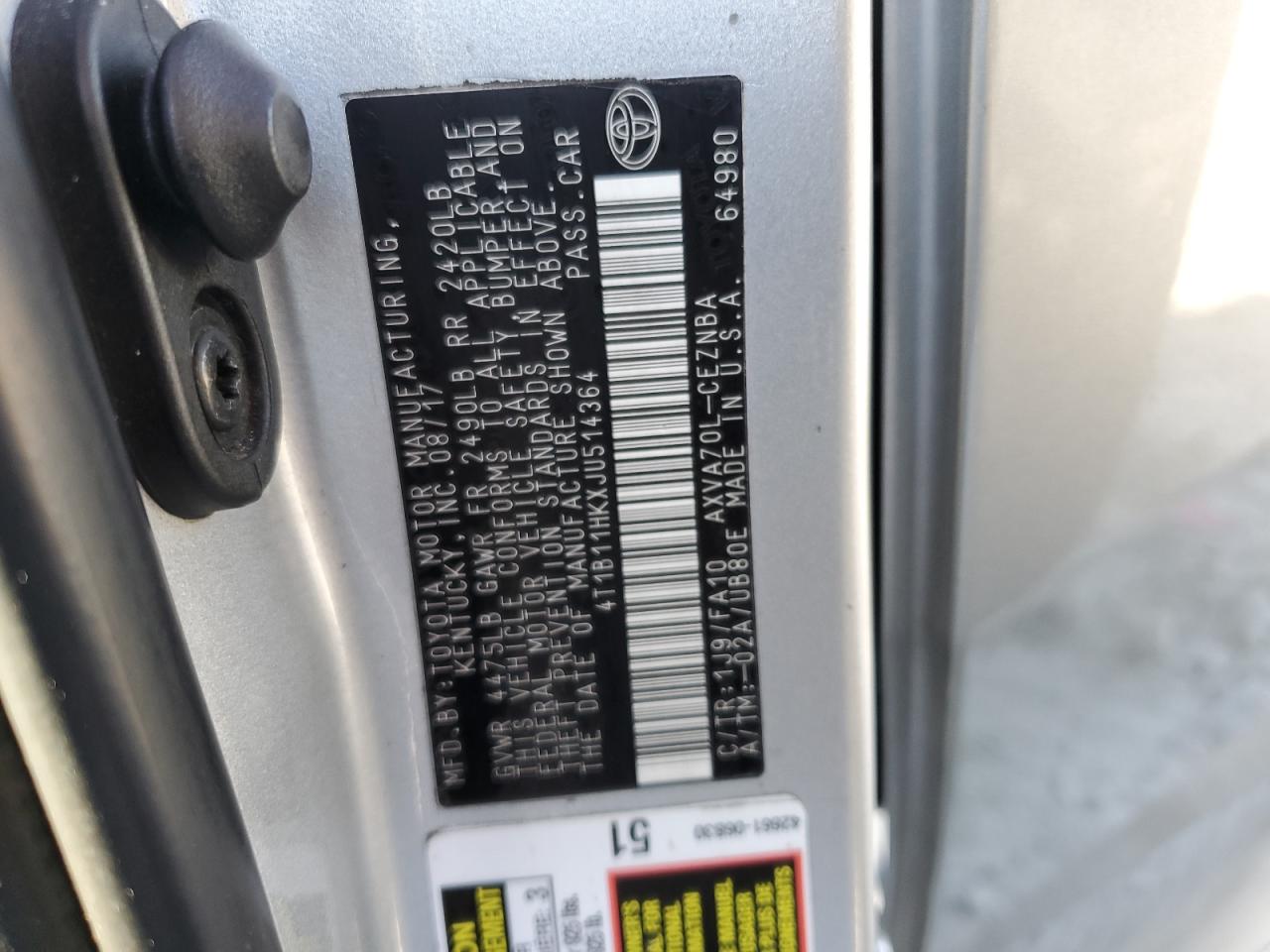 2018 Toyota Camry - Image 13