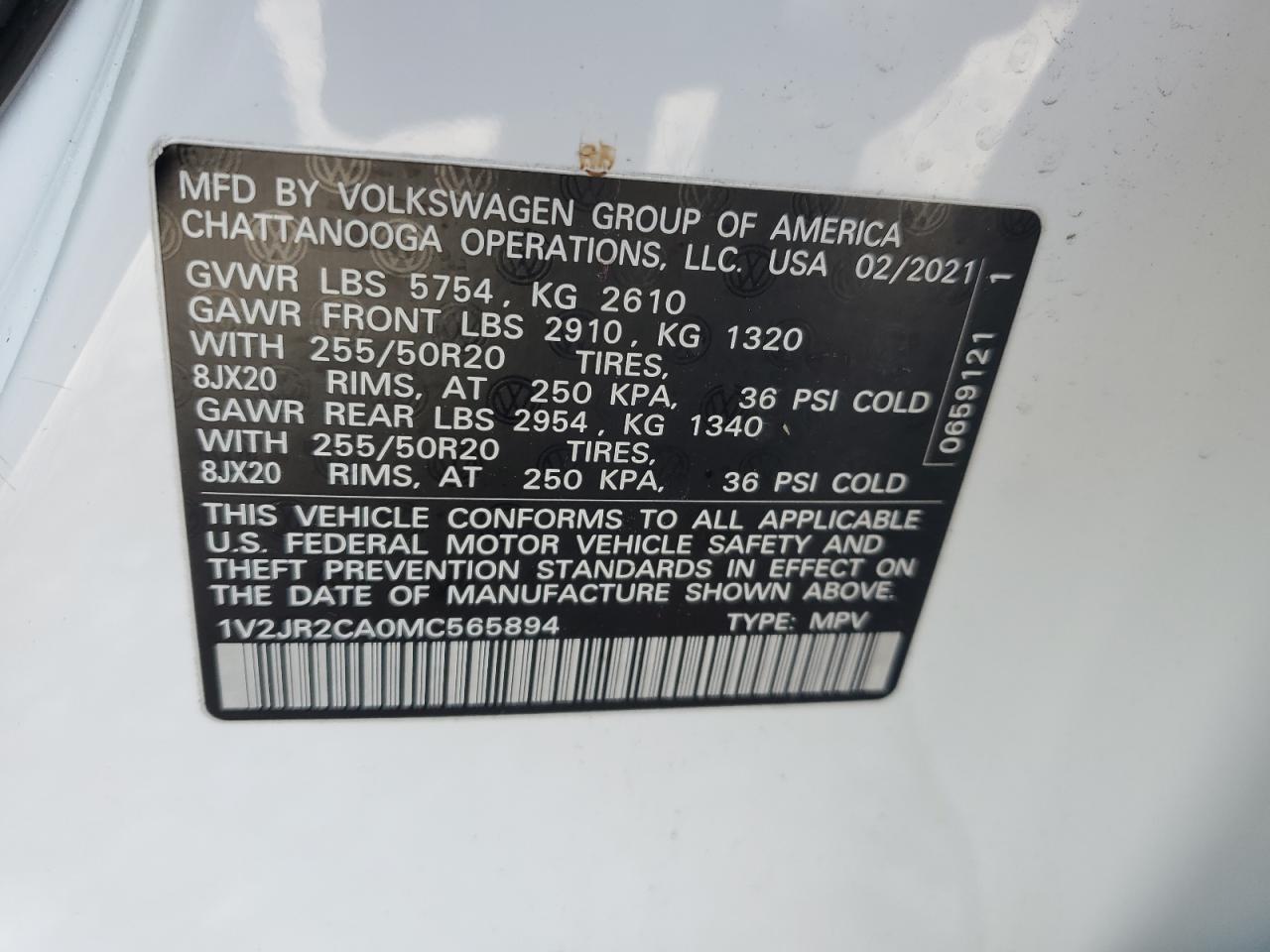 2021 Volkswagen Atlas - Image 15