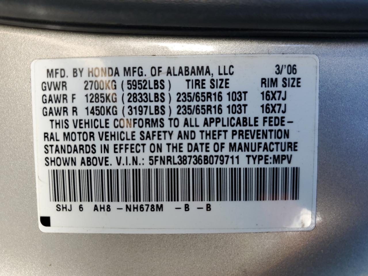 2006 Honda Odyssey - Image 13