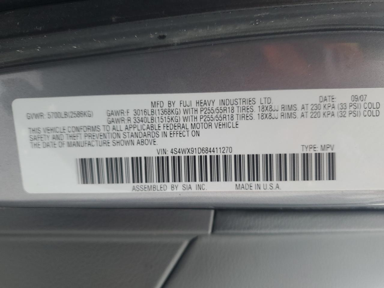 2008 Subaru Tribeca - Image 15