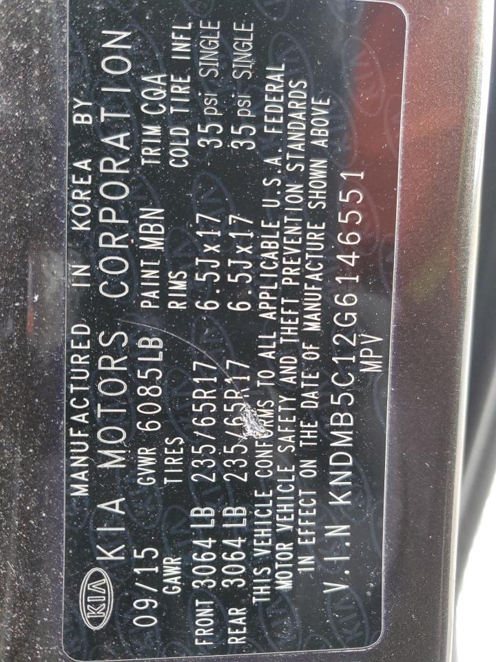 kndmb5c12g6146551 KNDMB5C12G6146551 2016 Kia Sedona Lx