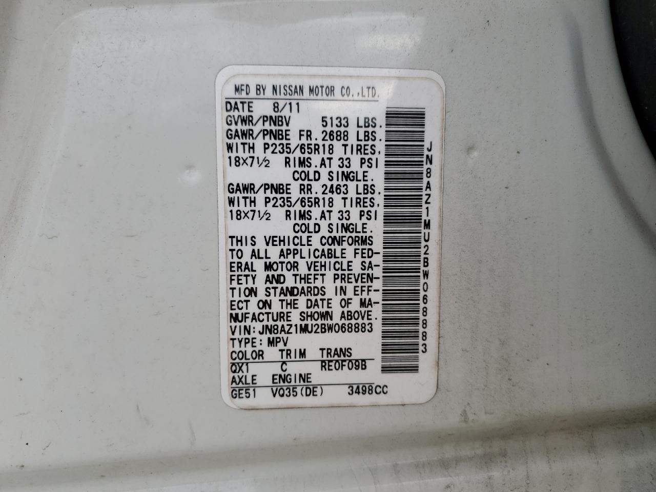 2011 Nissan Murano - Image 16
