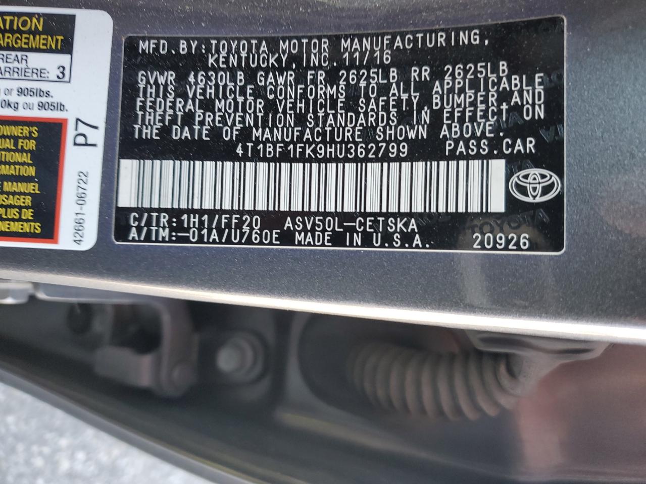 2017 Toyota Camry - Image 14
