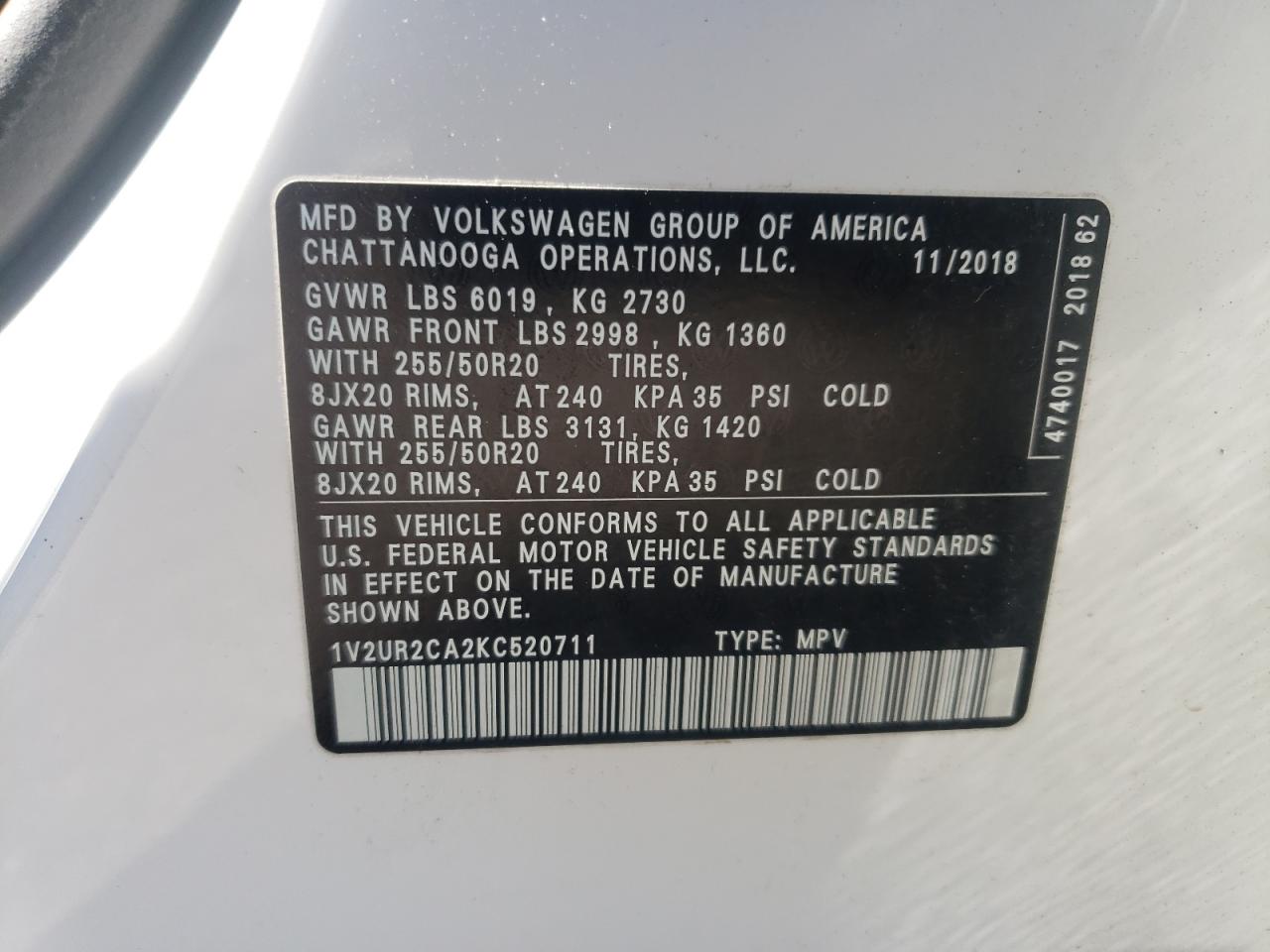 2019 Volkswagen Atlas - Image 15