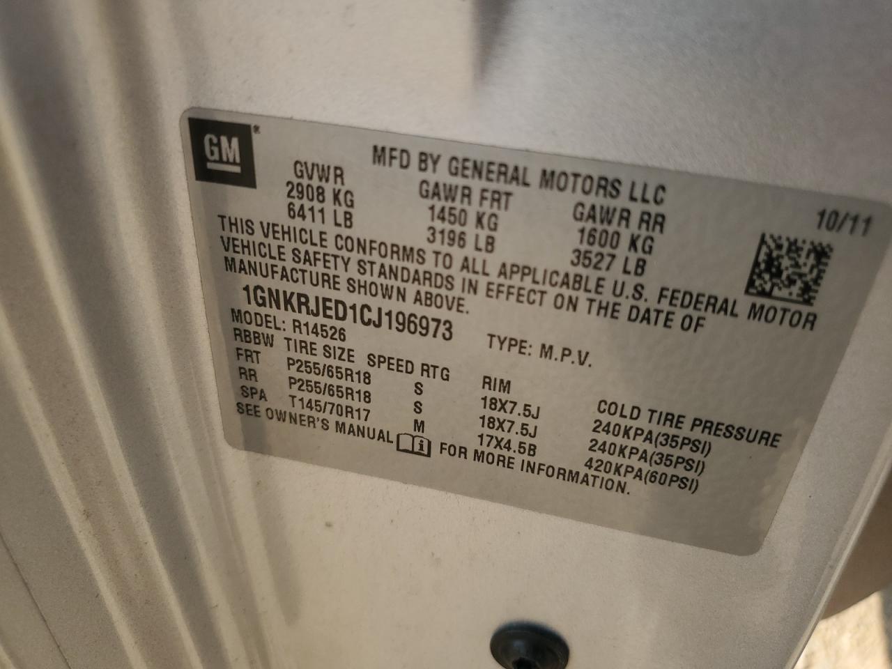 2012 Chevrolet Traverse - Image 13