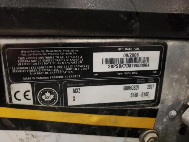 2007 SKIDOO MX Z 600