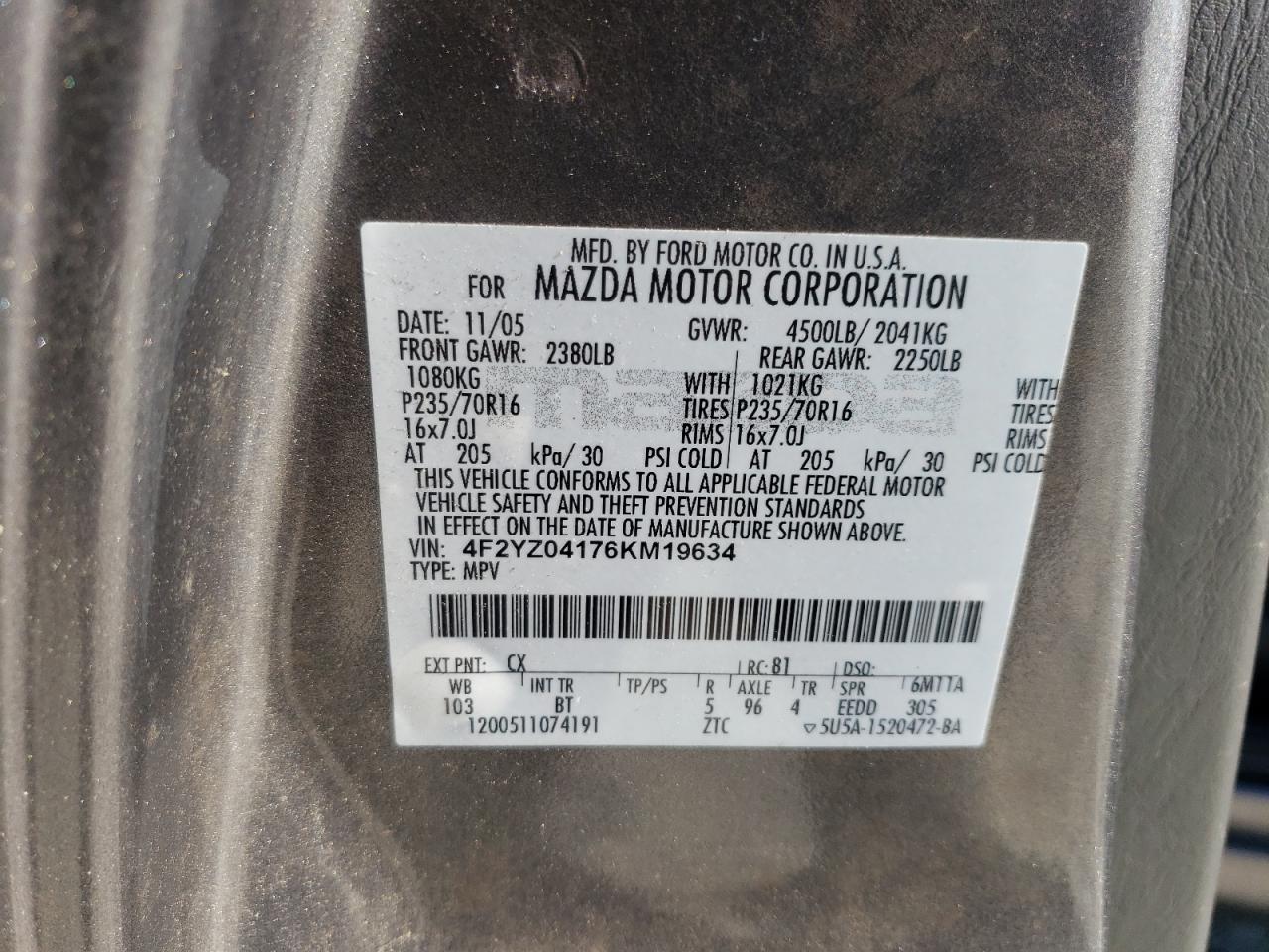 2006 Mazda Tribute - Image 14