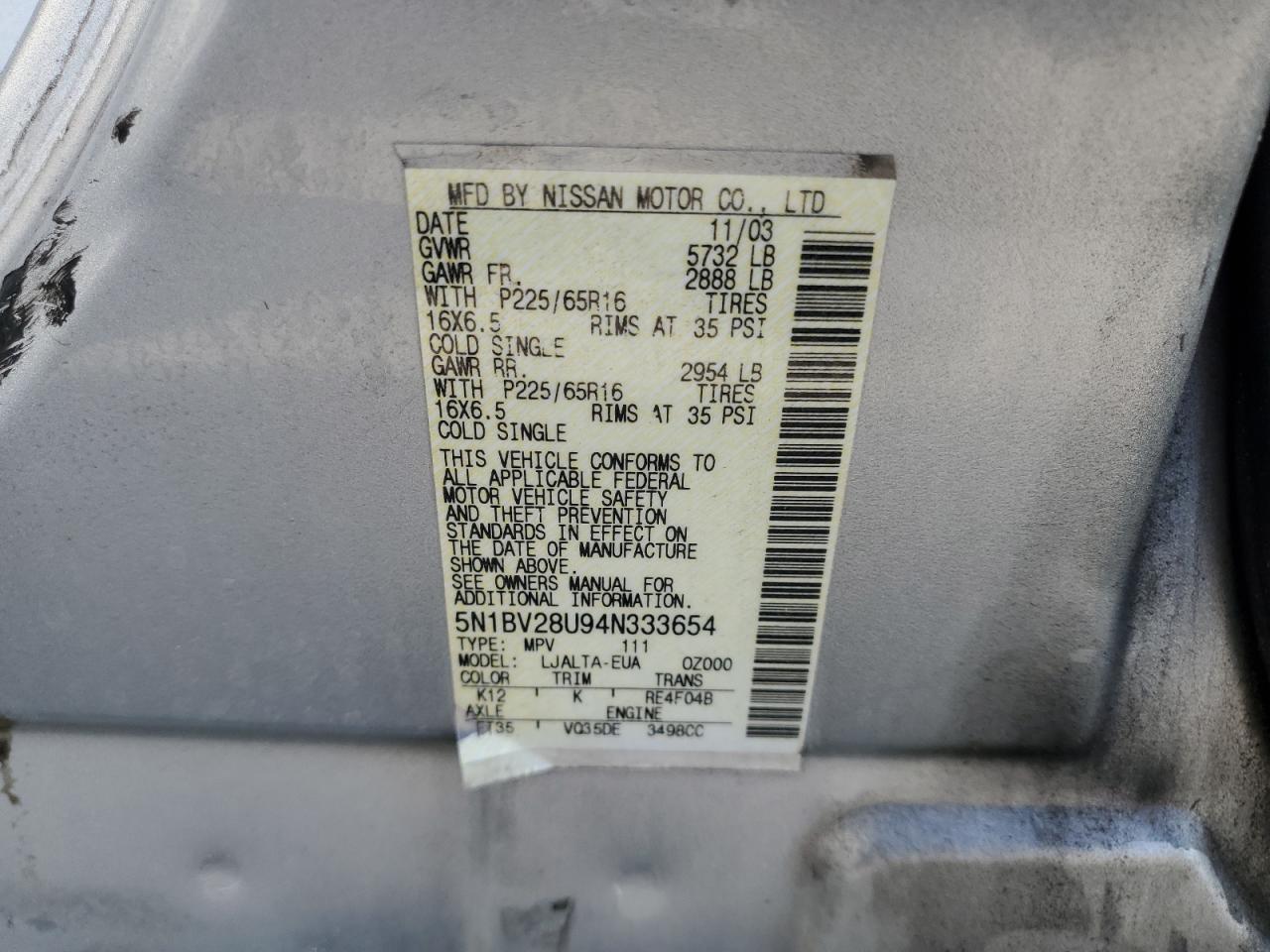 2004 Nissan Quest - Image 15