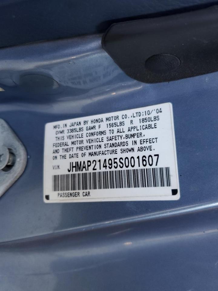 2005 Honda S2000 VIN: JHMAP21495S001607 Lot: 46417635