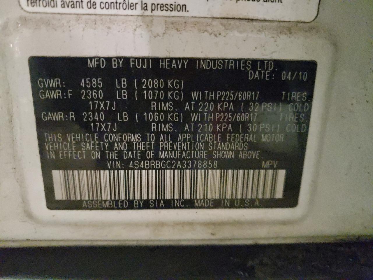 2010 Subaru Outback - Image 13