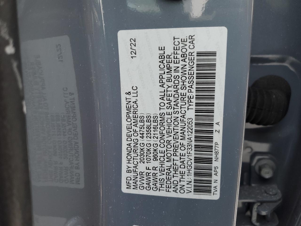 2022 Honda Accord - Image 12