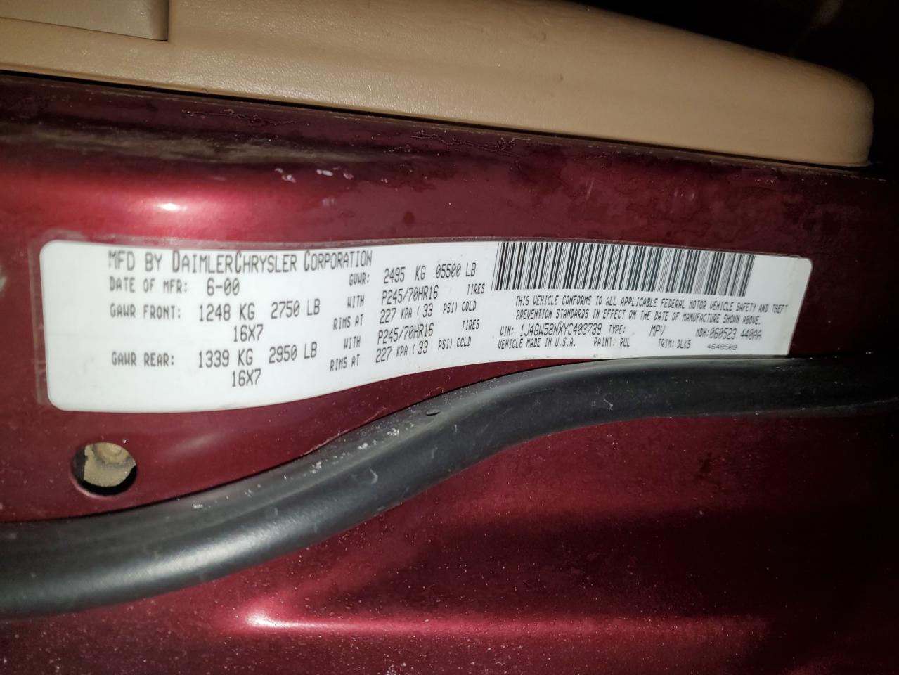 2000 Jeep Grand Cherokee - Image 14