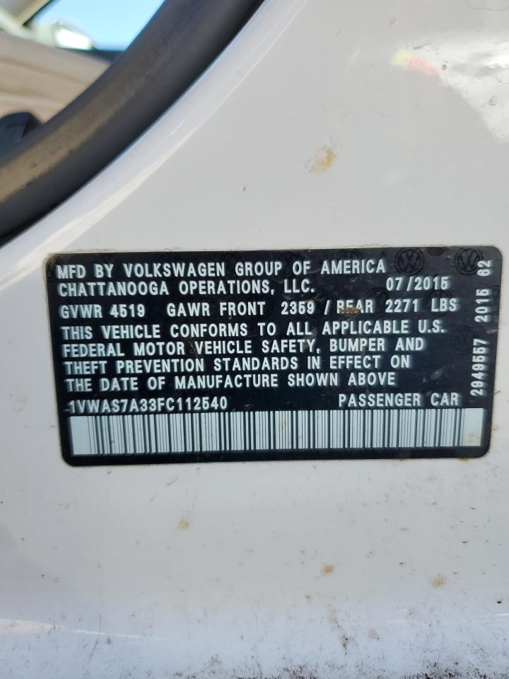 2015 Volkswagen Passat - Image 13
