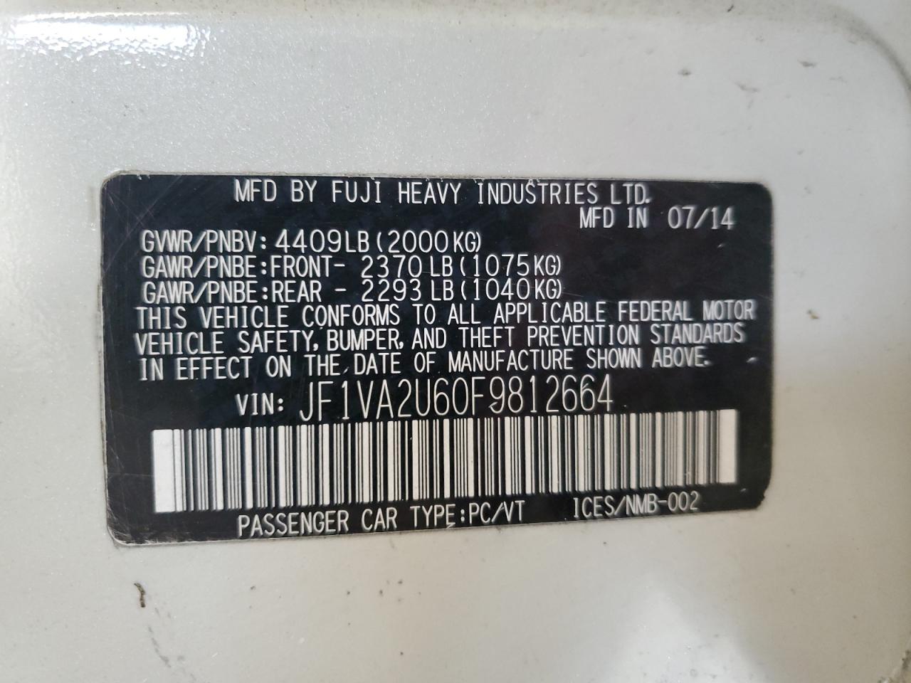 2015 Subaru WRX - Image 12