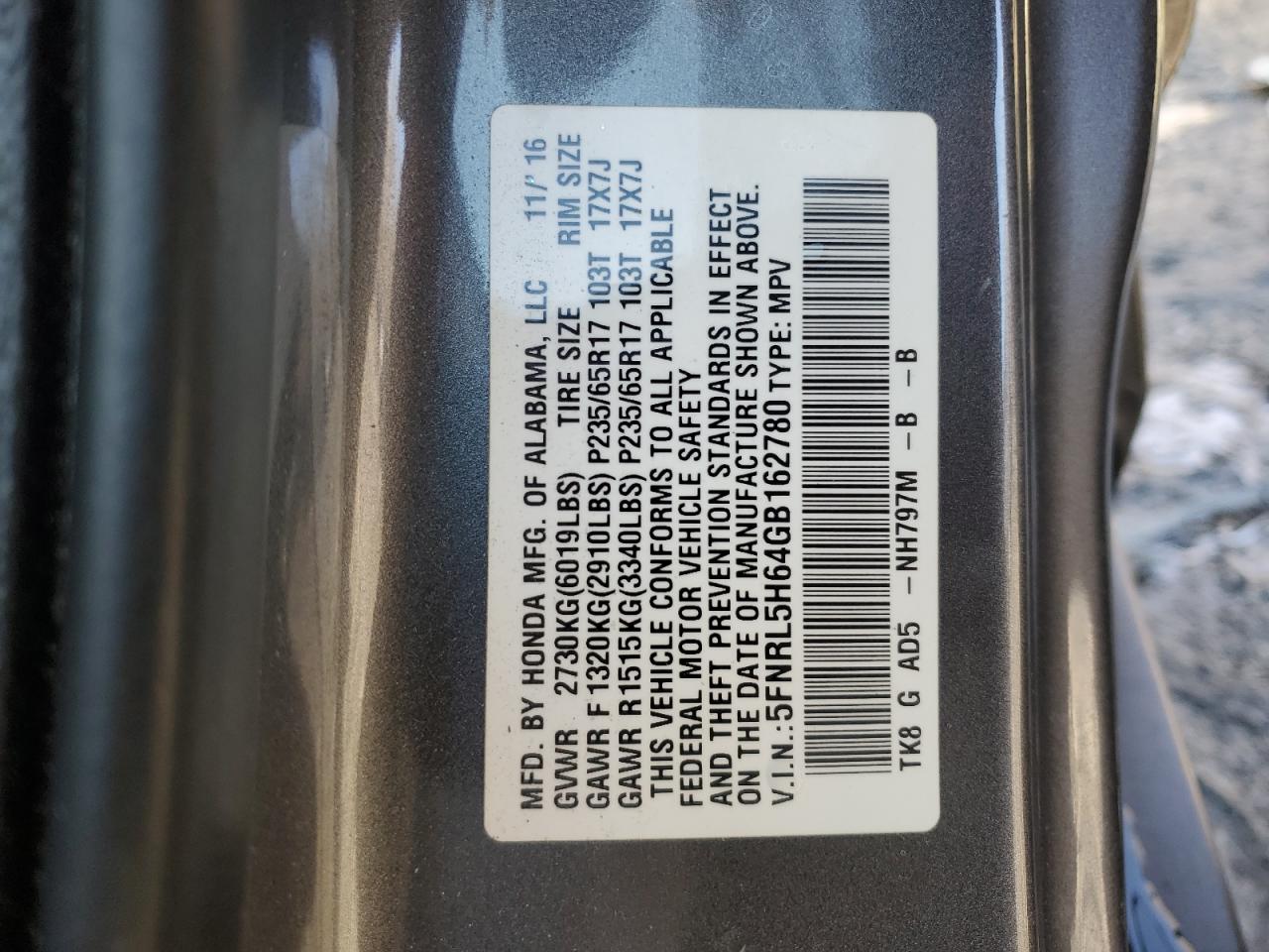 2016 Honda Odyssey - Image 13