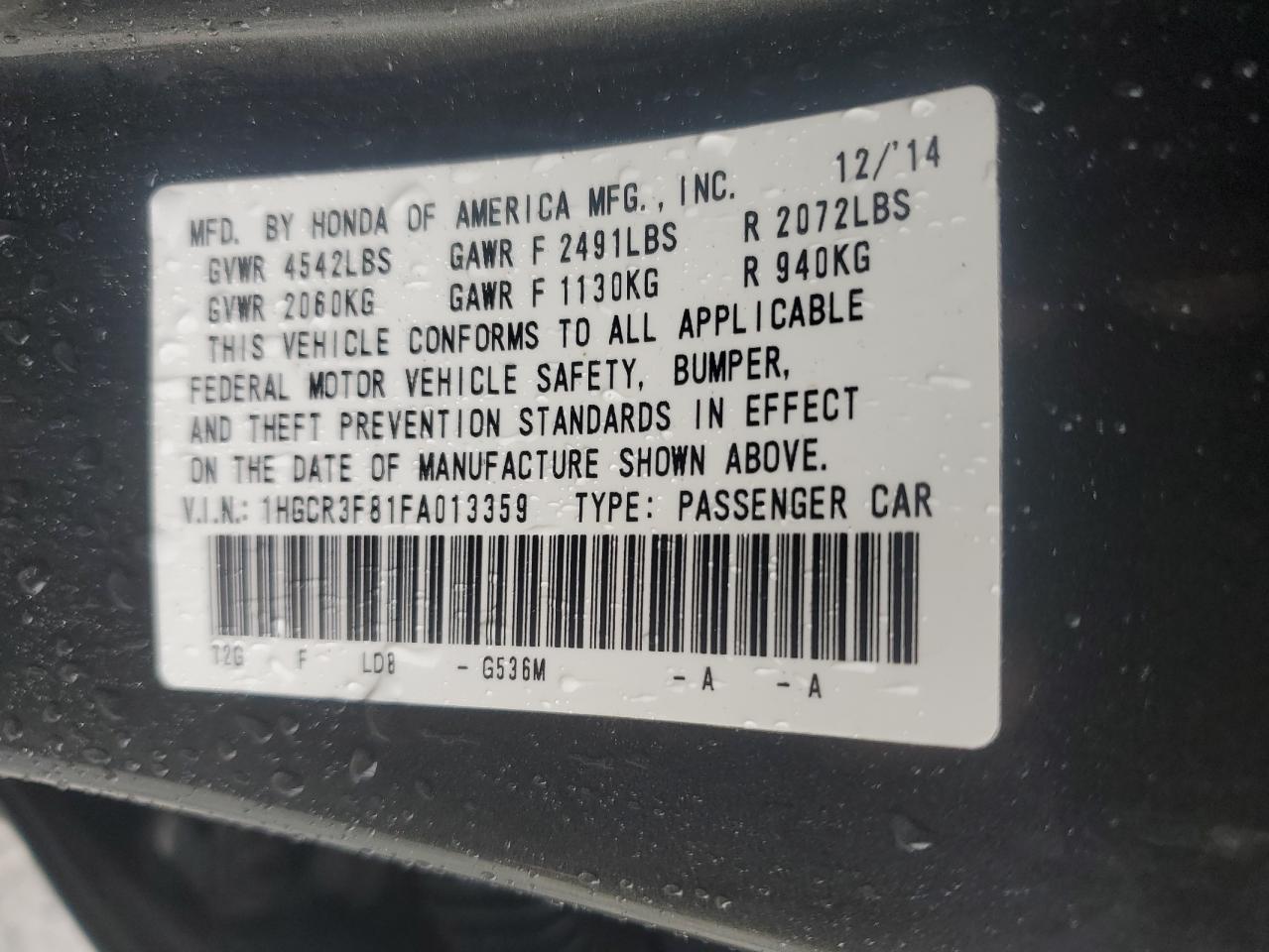 2015 Honda Accord - Image 14