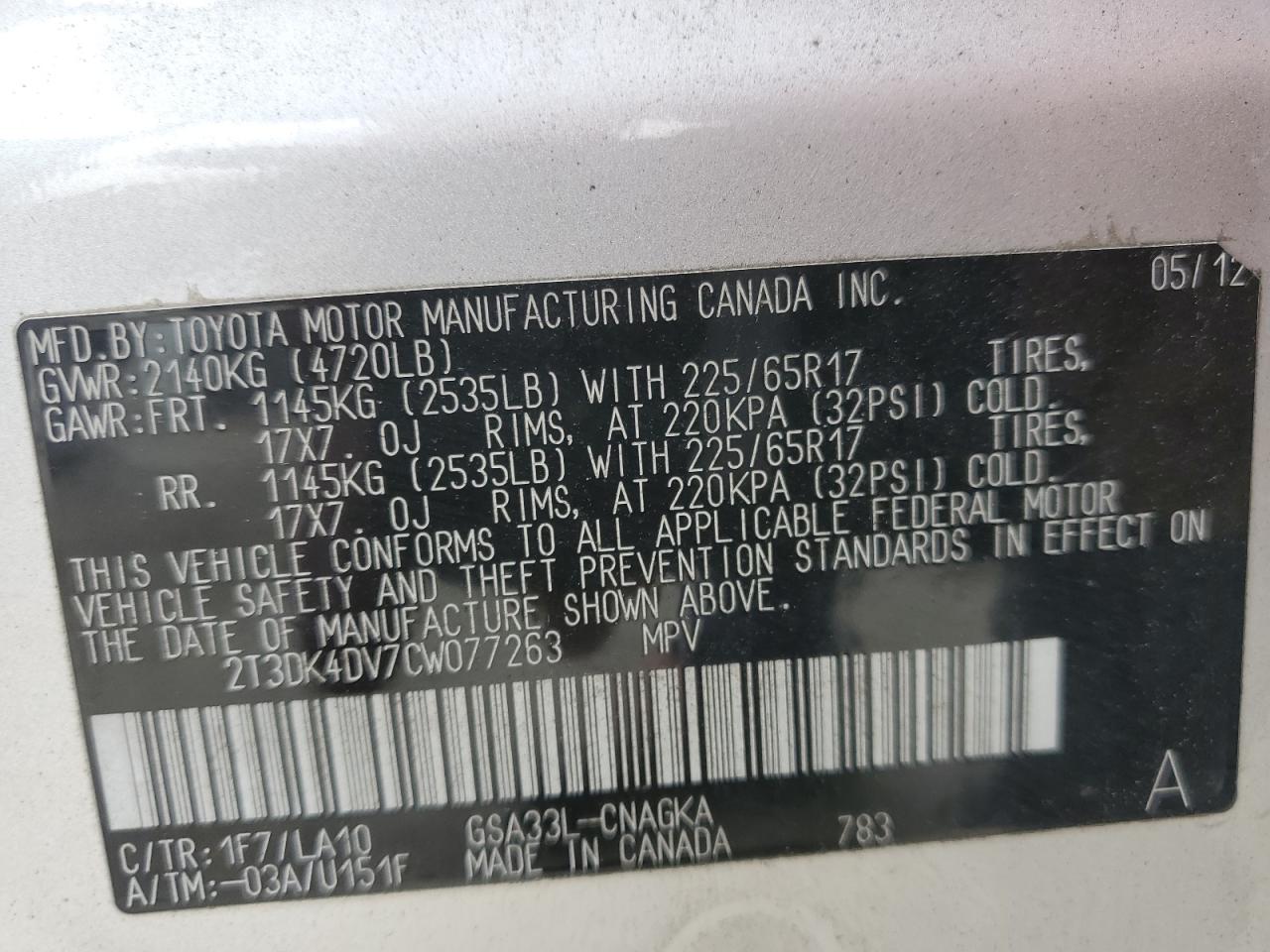 2012 Toyota RAV 4 - Image 13