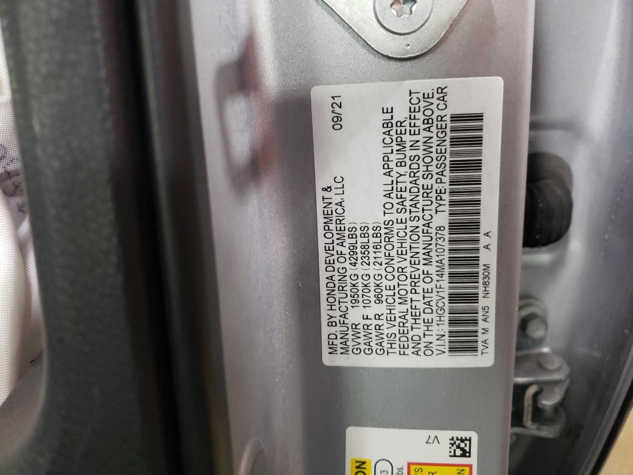 2021 Honda Accord - Image 12