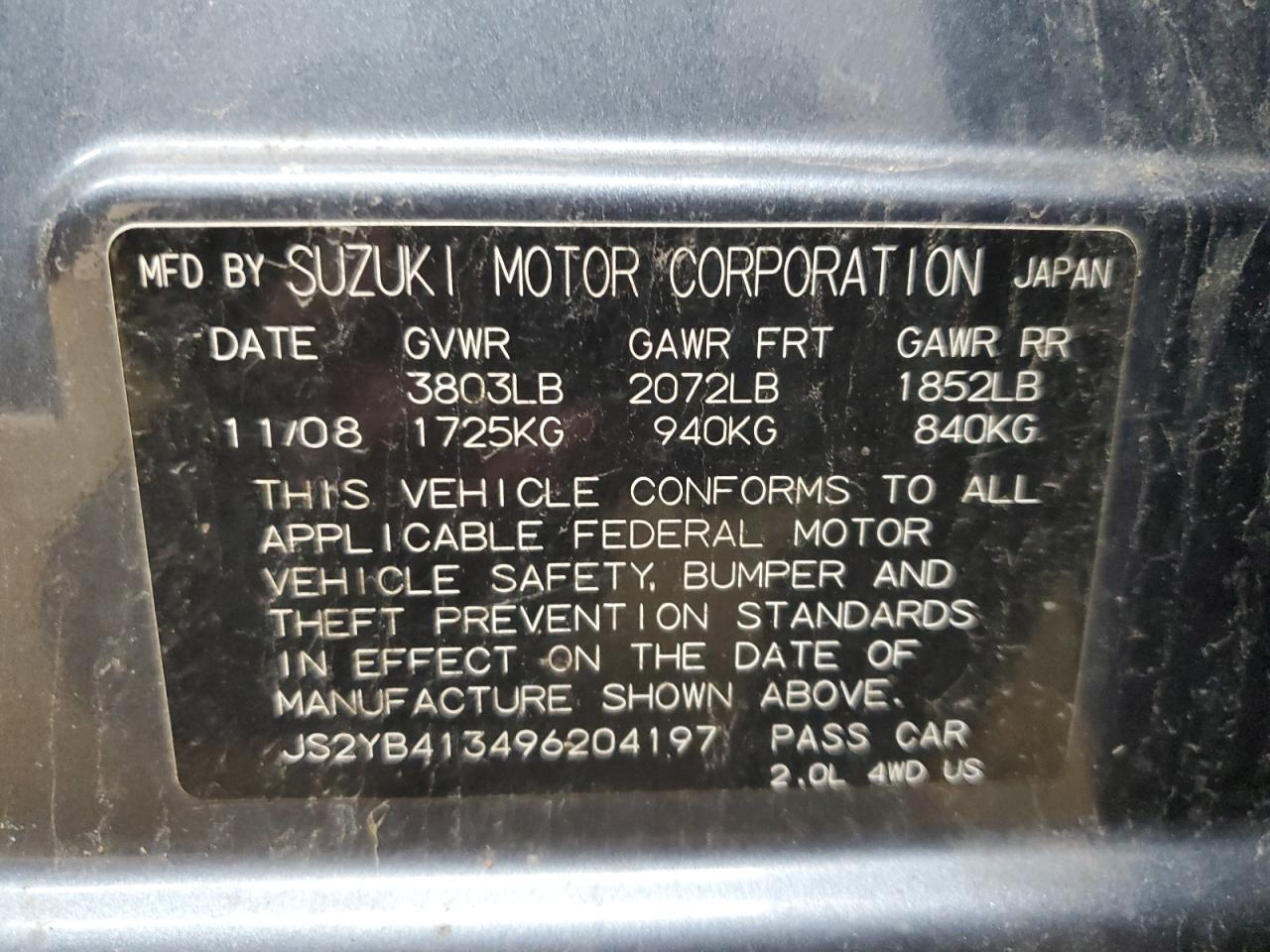 2009 Suzuki SX4 - Image 13