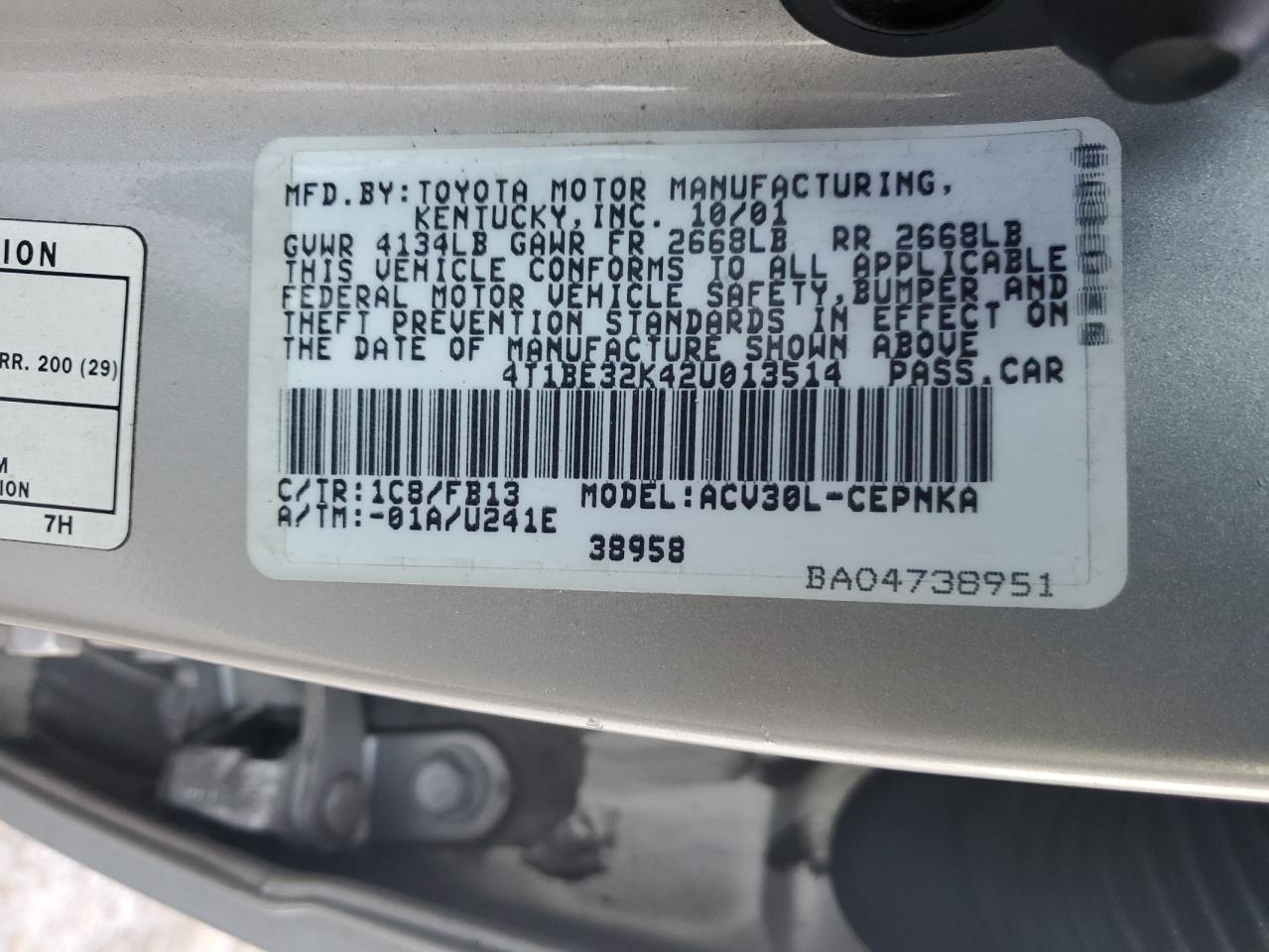 2002 Toyota Camry - Image 12
