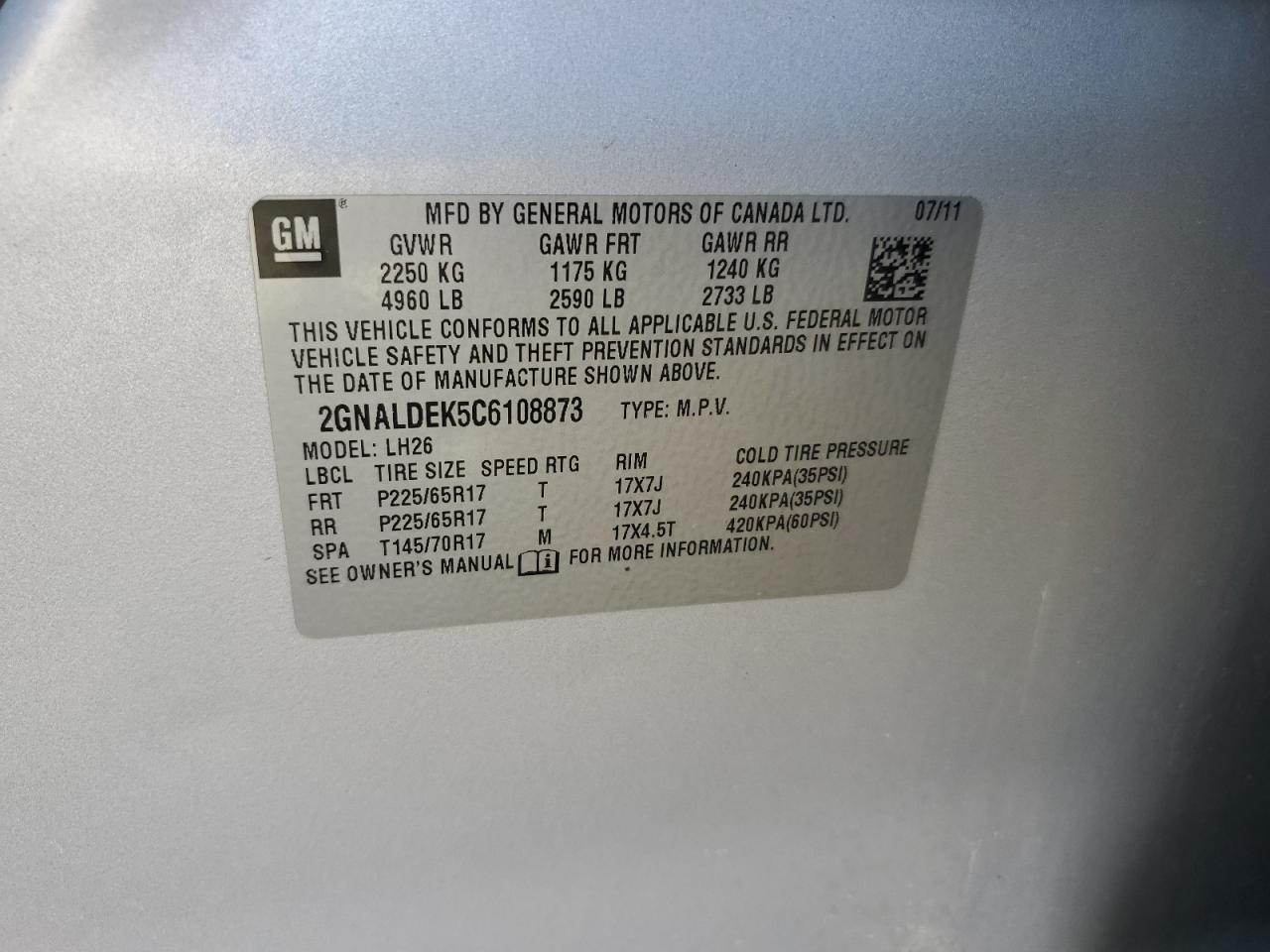 2012 Chevrolet Equinox - Image 15