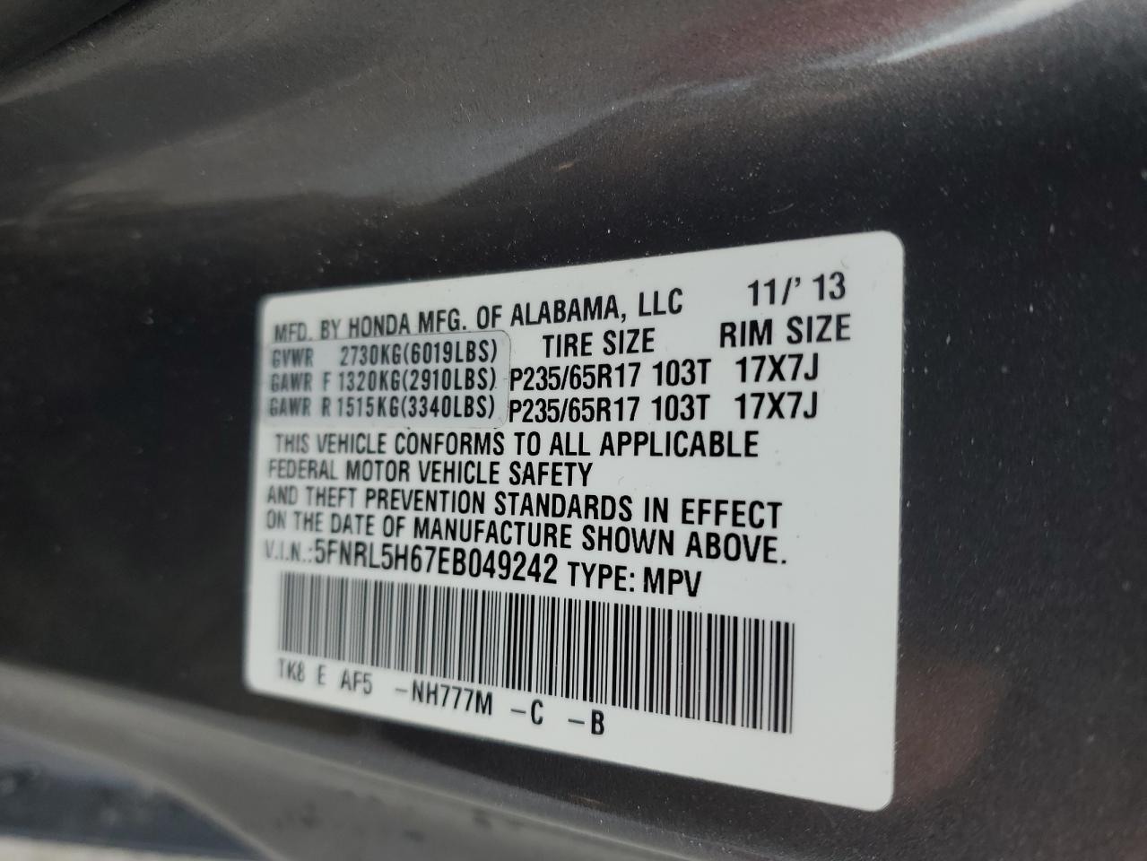 2014 Honda Odyssey - Image 13