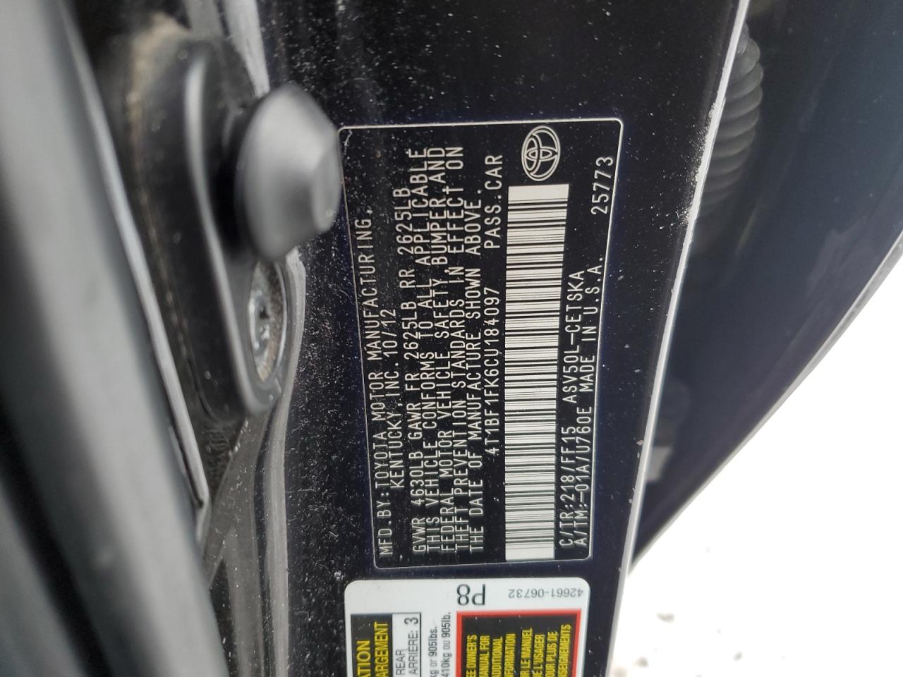 2012 Toyota Camry - Image 12