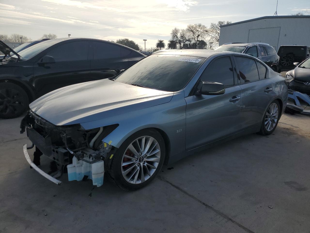 2018 Infiniti Q50 Luxe იყიდება Sacramento-ში, CA - Front End