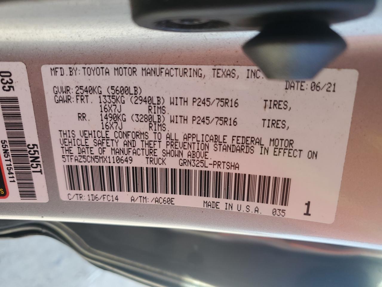 2021 Toyota Tacoma - Image 13