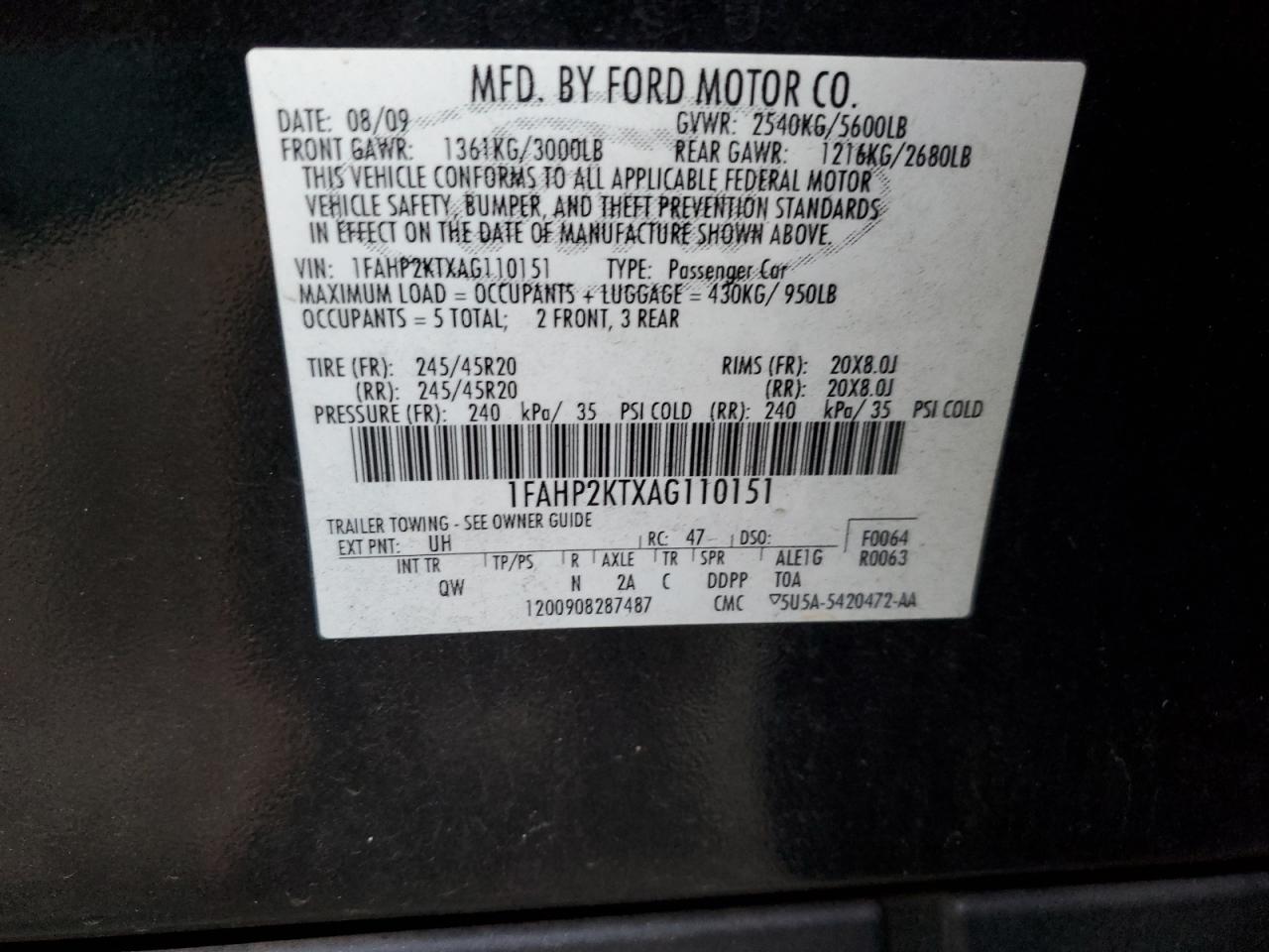 2010 Ford Taurus - Image 12