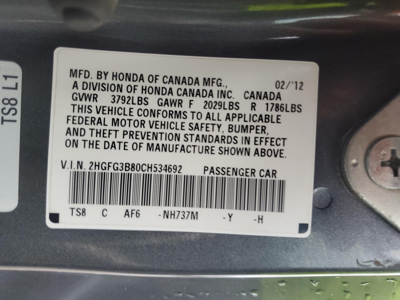 2012 Honda Civic - Image 12