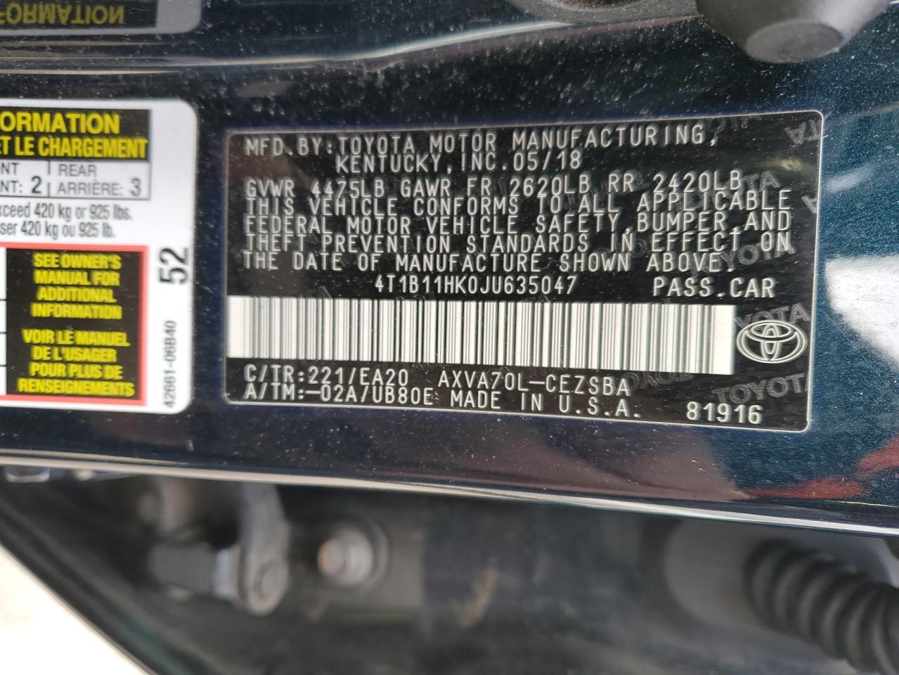2018 Toyota Camry - Image 13