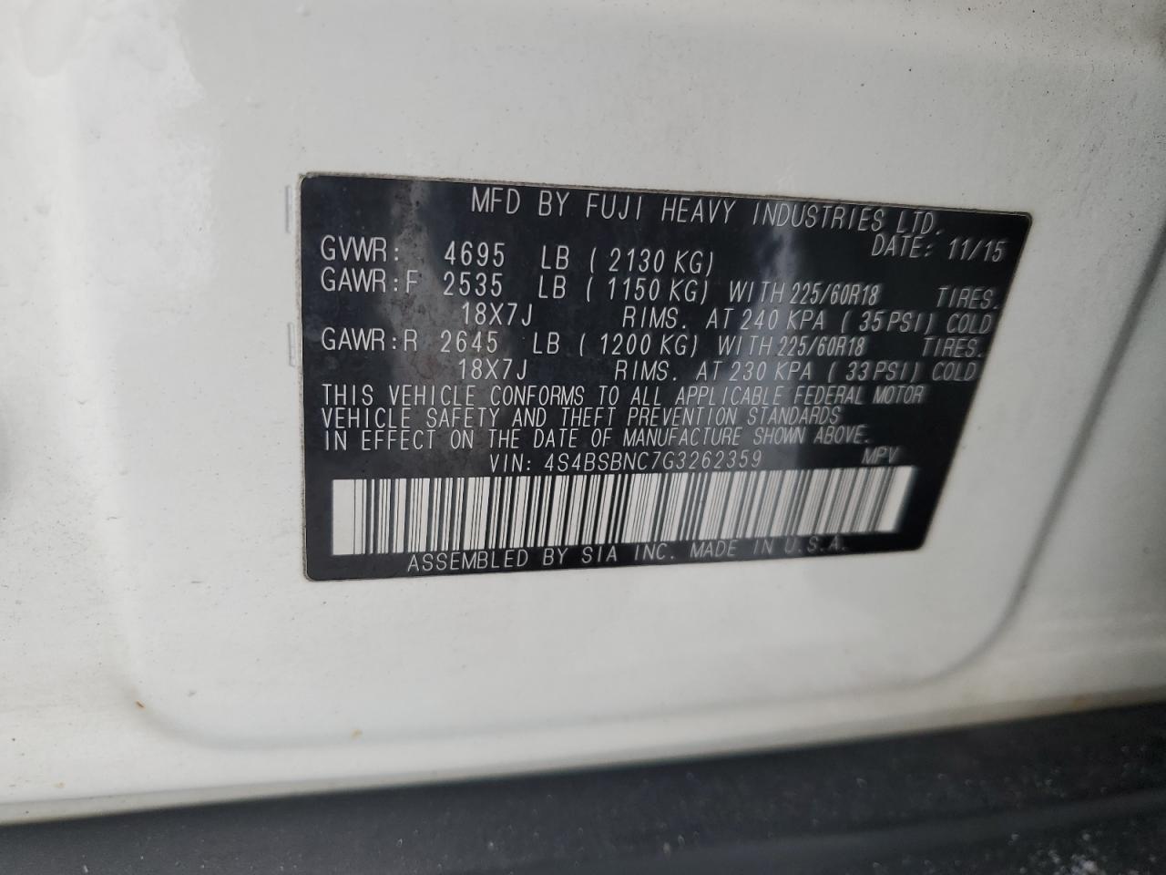 2016 Subaru Outback - Image 15
