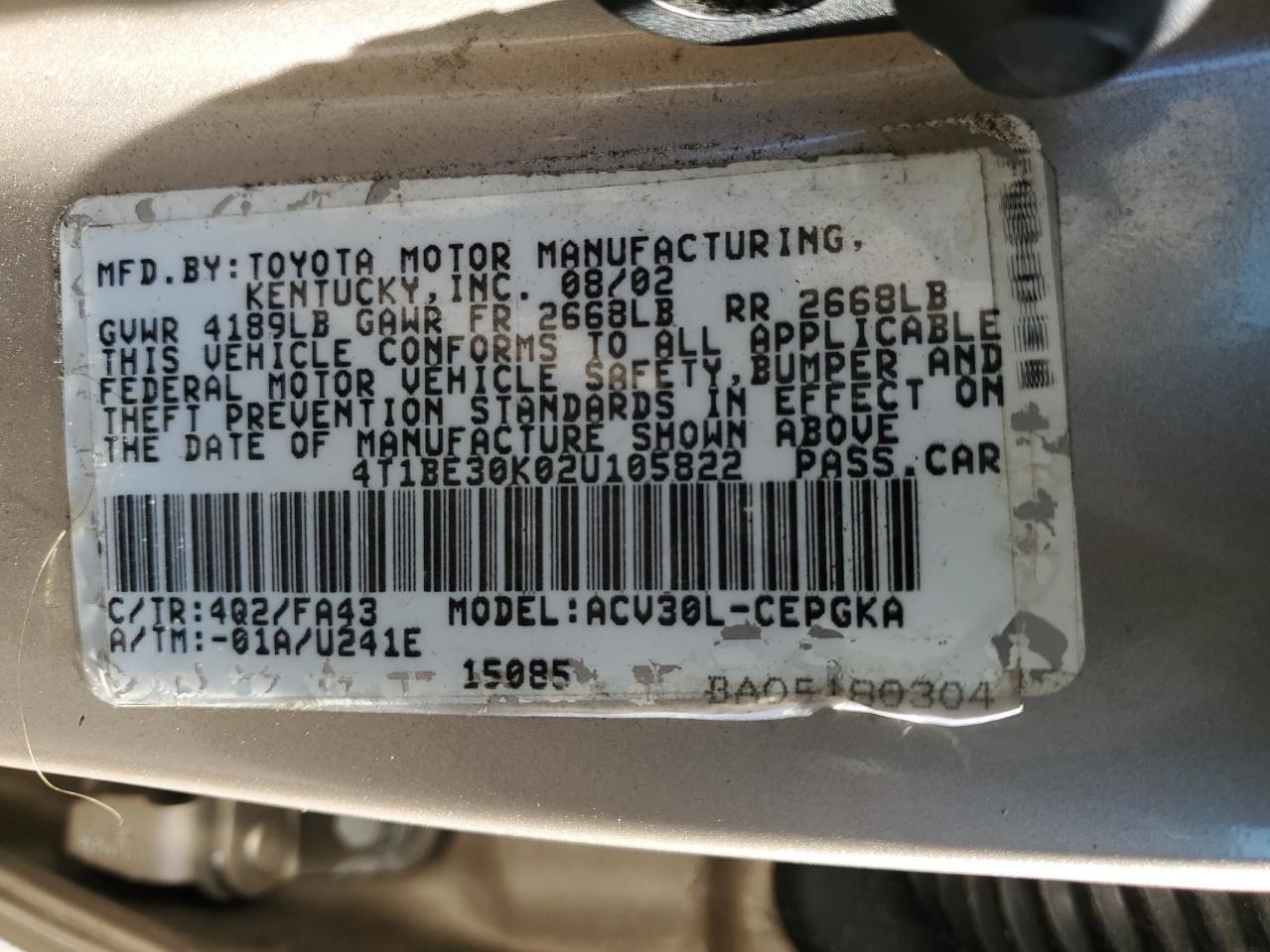 2002 Toyota Camry - Image 14
